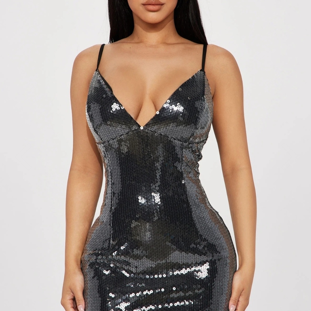 Sequin Black Dress